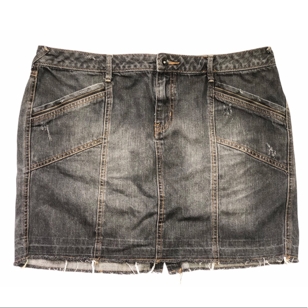 Converse All-Star Black Denim Mini Skirt Size 14